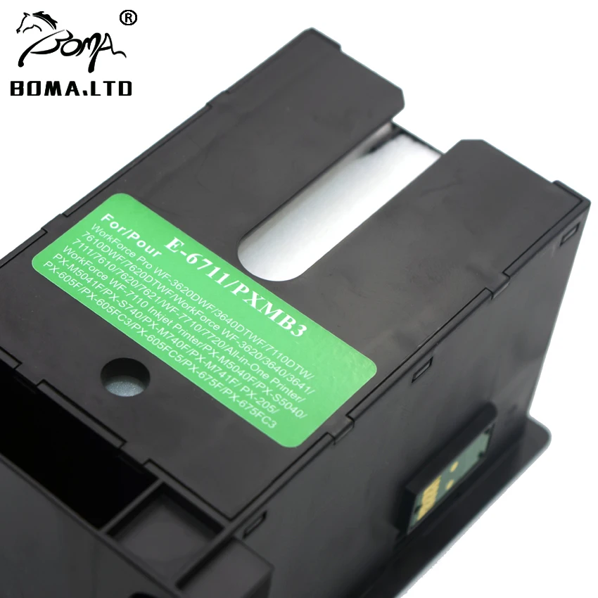 T6711 обслуживания Коробка для Epson wf-7720 7715 7710 7620 7610 7110 3640 3620 3450 3530 3010 et-16500