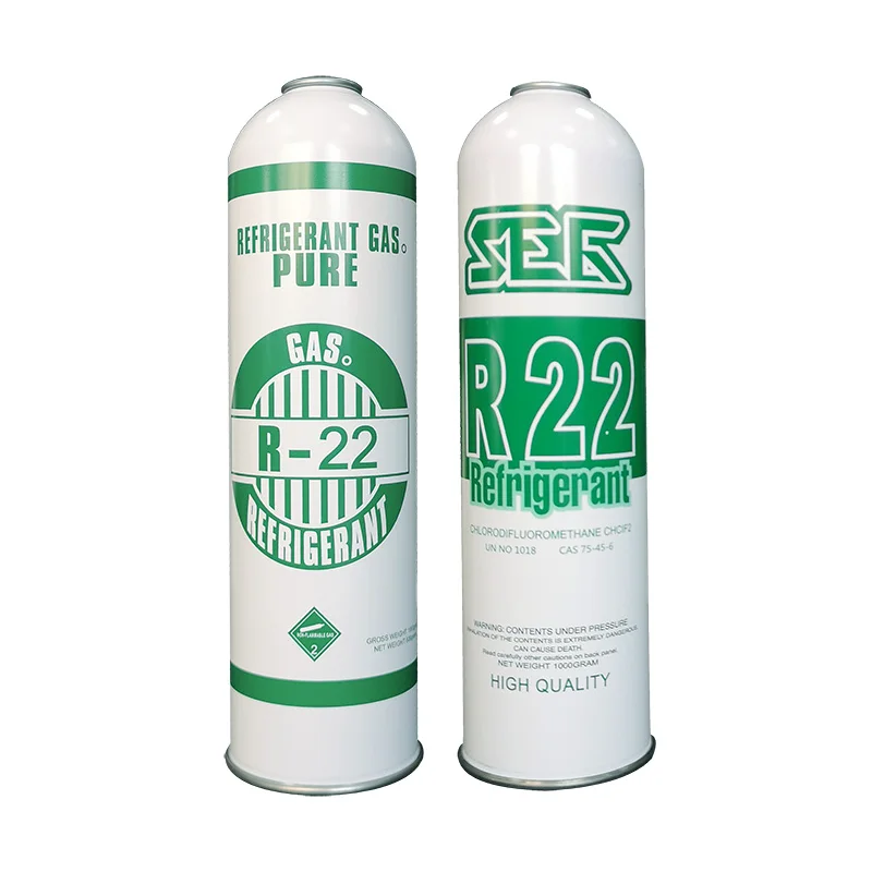 1kg R22 refrigerant gas can