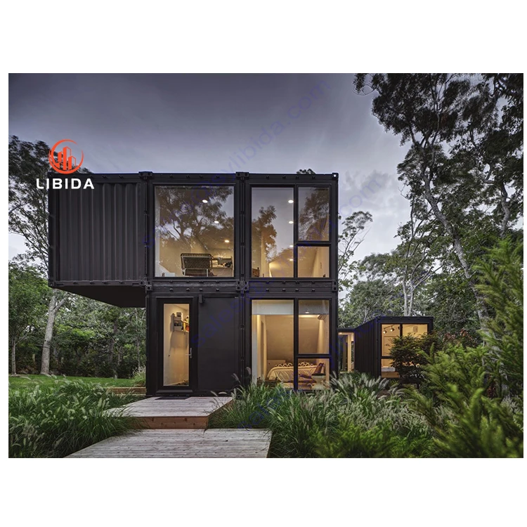 LIBIDA  prefab lowes modular portable flat pack australian standard homes prebuilt container house garage storage foldable house