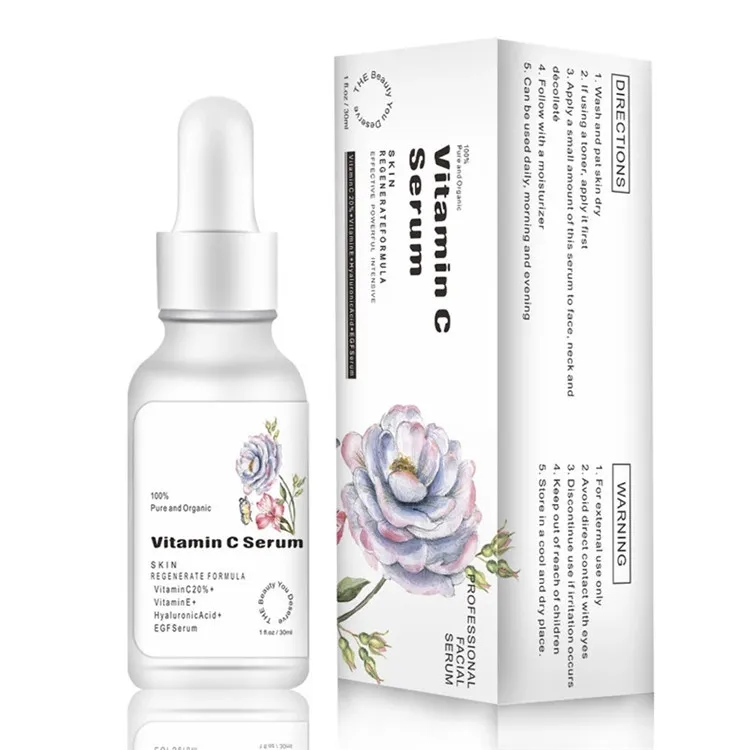 2020 Best Selling OEM/ODM Skin Care Vitamin C Serum Anti Aging Whitening Organic 20% Vitamin C Serum