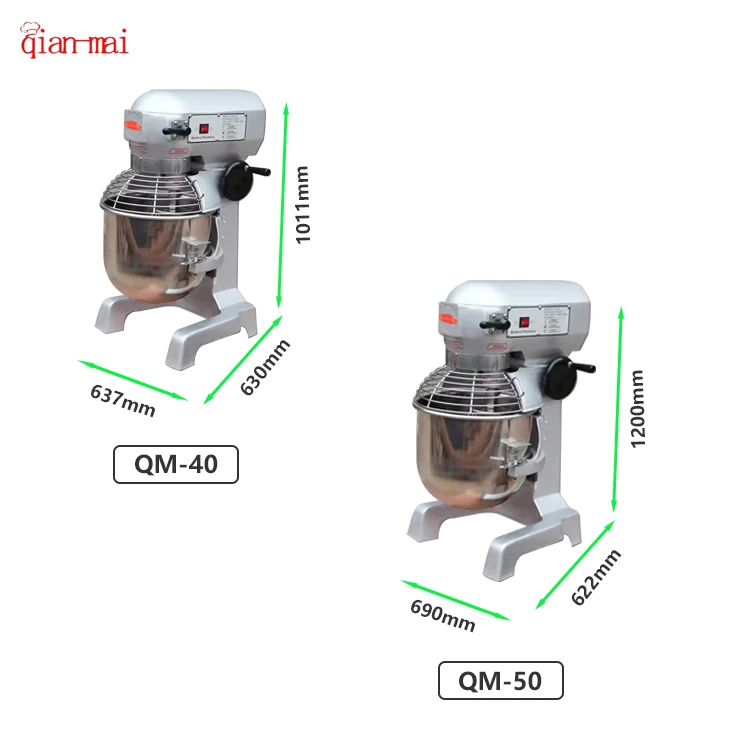 Electric Automatic Stand Dough Hook 40L Commercial Splash Guard Bread Pizza Flour Egg Bread Making machine Dough Mixer