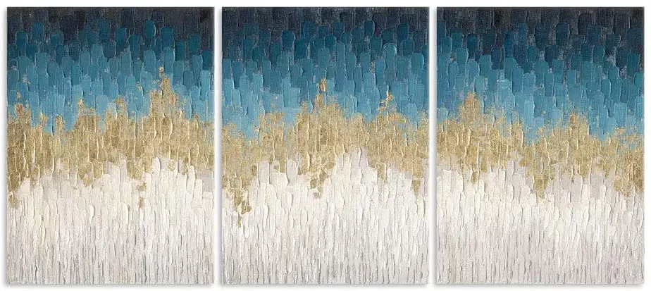 Modern Live Room Hand Painted Oil Painting Nordic Wall Art With Frame Canvas Print Custom 3 Panel Abstract Oil Painting