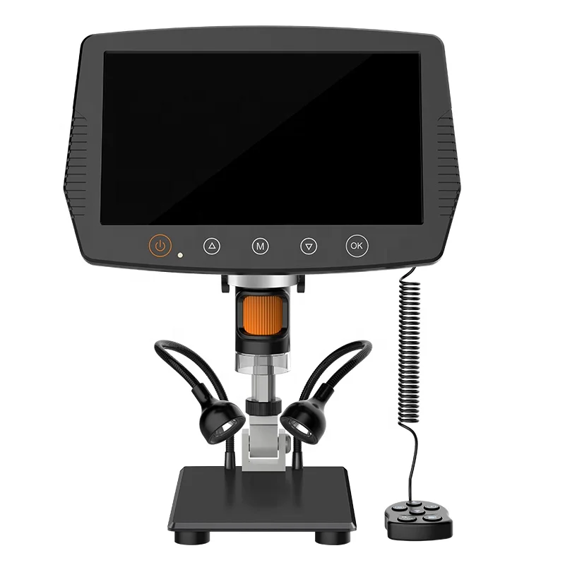 Hot sale 9 inch digital microscope for mobile repair OEM ODM 1200X HD CMOS microscope for jewelry lcd microscope