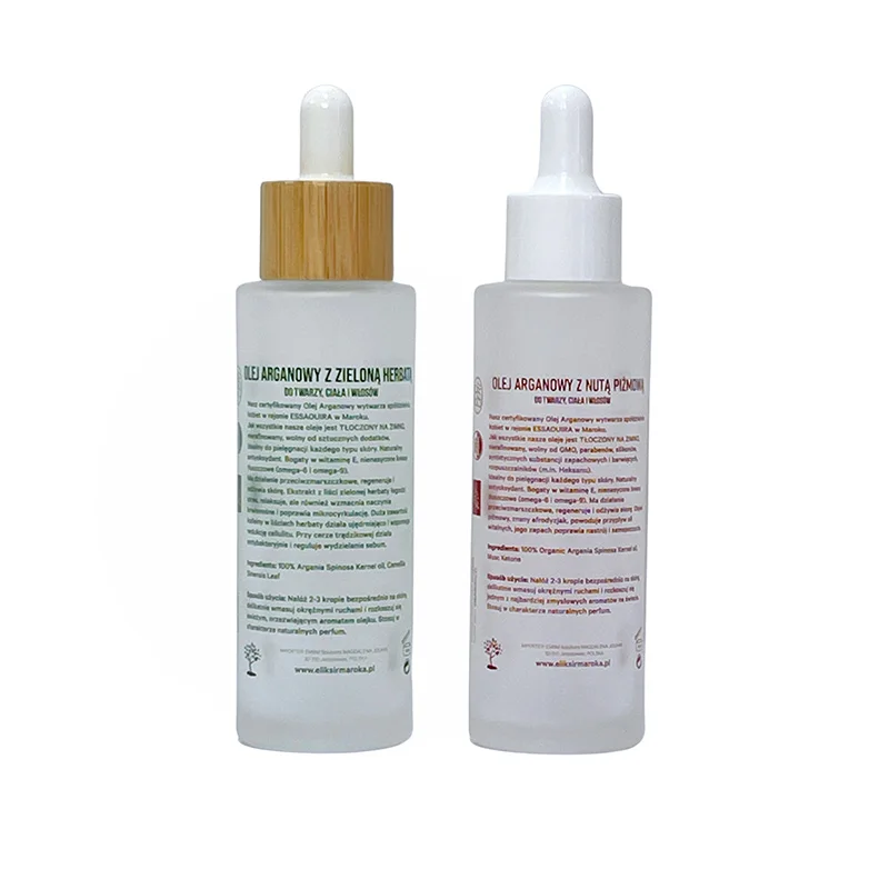 10 15 20ml 1oz 30ml 60ml 80ml clear frost dropper bottle for oil cosmetic with silver black white lid serum bottles glass