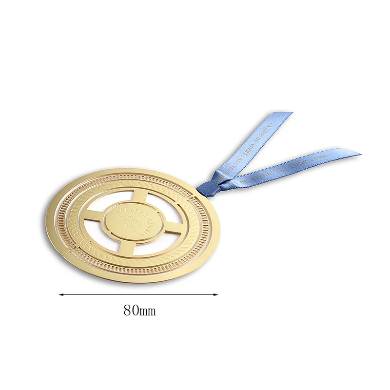 Custom Sublimation Gifts Supplier Gold Plated Brass Metal Bookmarks
