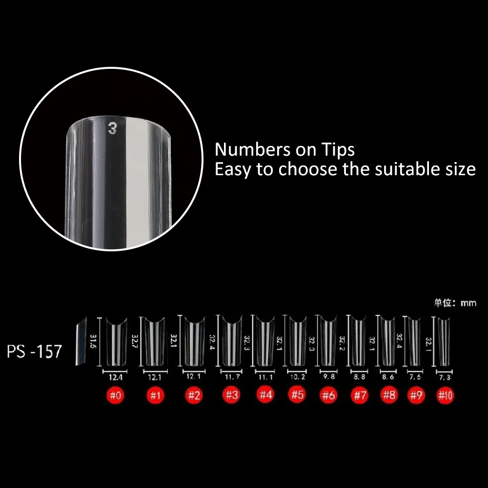 Gelsky Wholesale 100 Pcs Nail Tips False Gel Nails Private Label Nail Tips