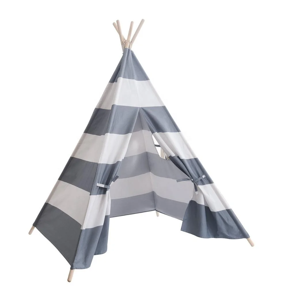 Interphase gray and white teepee tent Children Play house