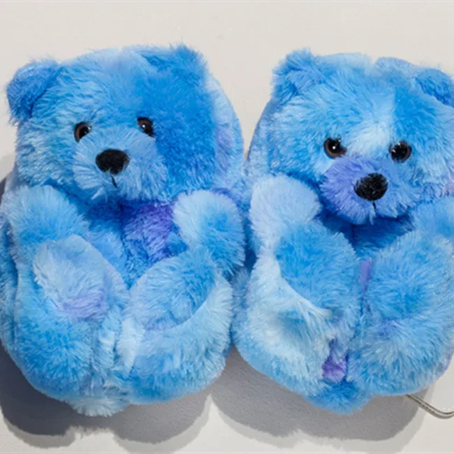 Latest Hot Popular Winter Warm Cotton Home Plush All-inclusive Winter Indoor slipper Teddy Bear Slippers