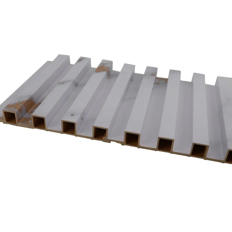 Marble Sheet Interior Wall Panel Plastic Wooden Composite Covering Board Wainscoting Vinyl Timber Decoration 3d Fluted Cladding
