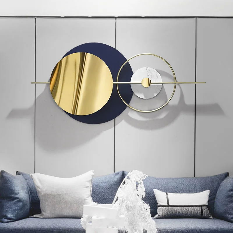 110X52cm  new Dropshipping 3D Metal Wall Art Luxury Iron Handicraft Living Room Contemporary Horizontal Creative Wall Hanging