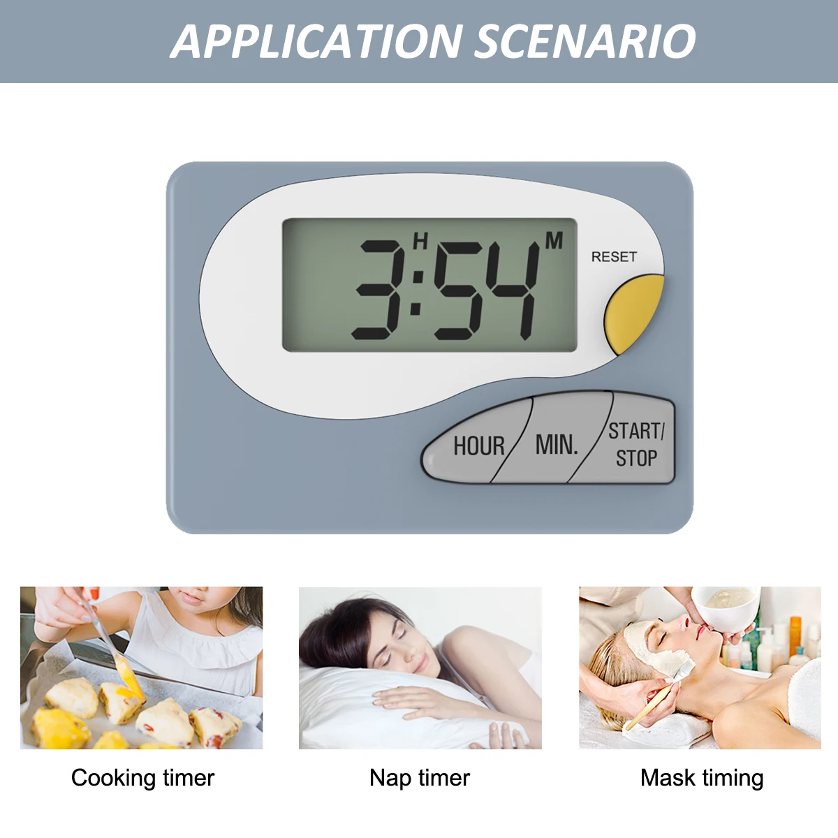 Standing digital lcd count-down kitchen