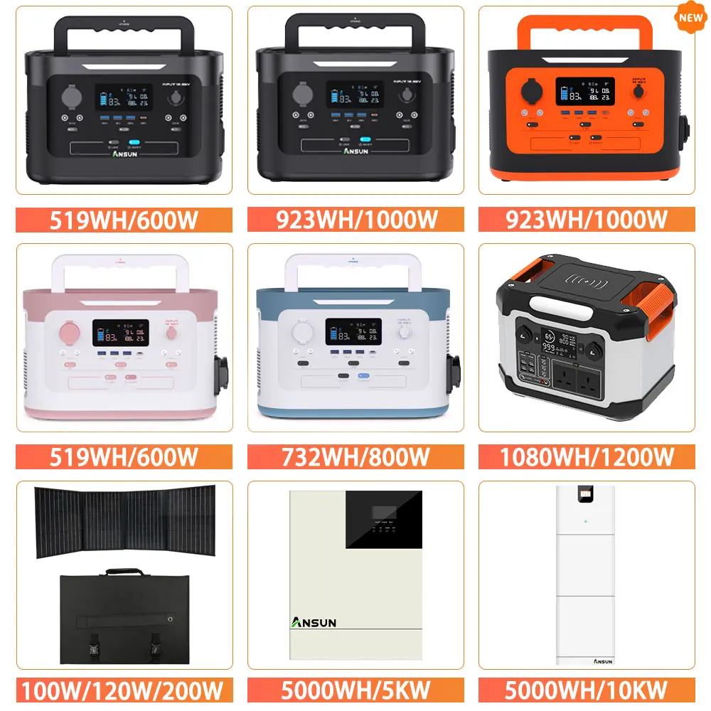 Outdoor Portable 1000W 288000mAh Rechargeable Emergency Power Bank Camping Energy Generator Power Station