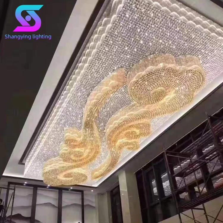 New Product Decorative Banquet Hall Shopping Mall Hotel Lobby Big Luxury Led Chandelier Ceiling Light