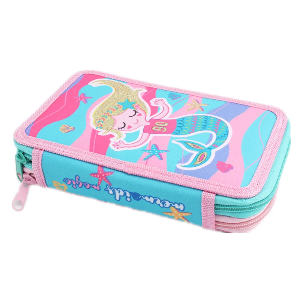 Popular Wholesale Cute Mermaid Girls Colorful pencil case