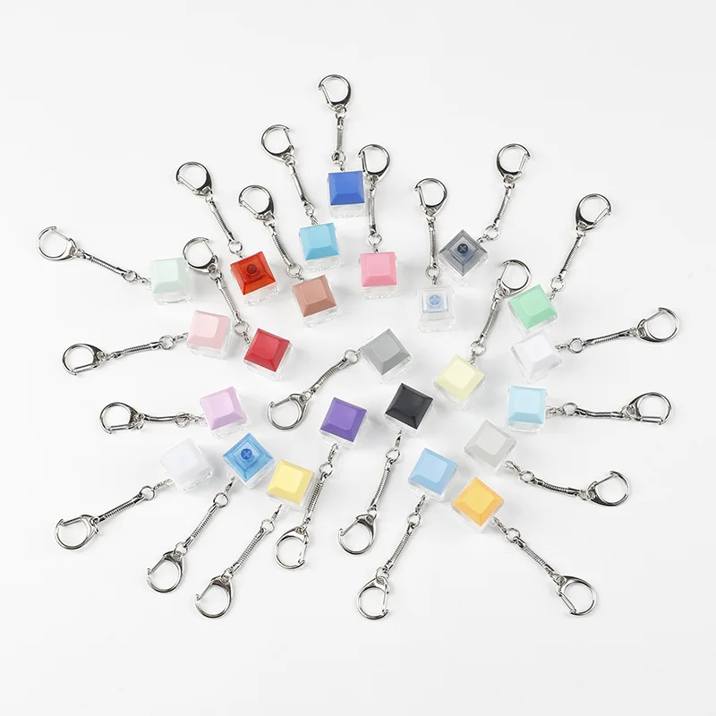 Decompression Gift New Arrival Wholesale Custom Logo Various Colors Metal Button Keychain For Adults