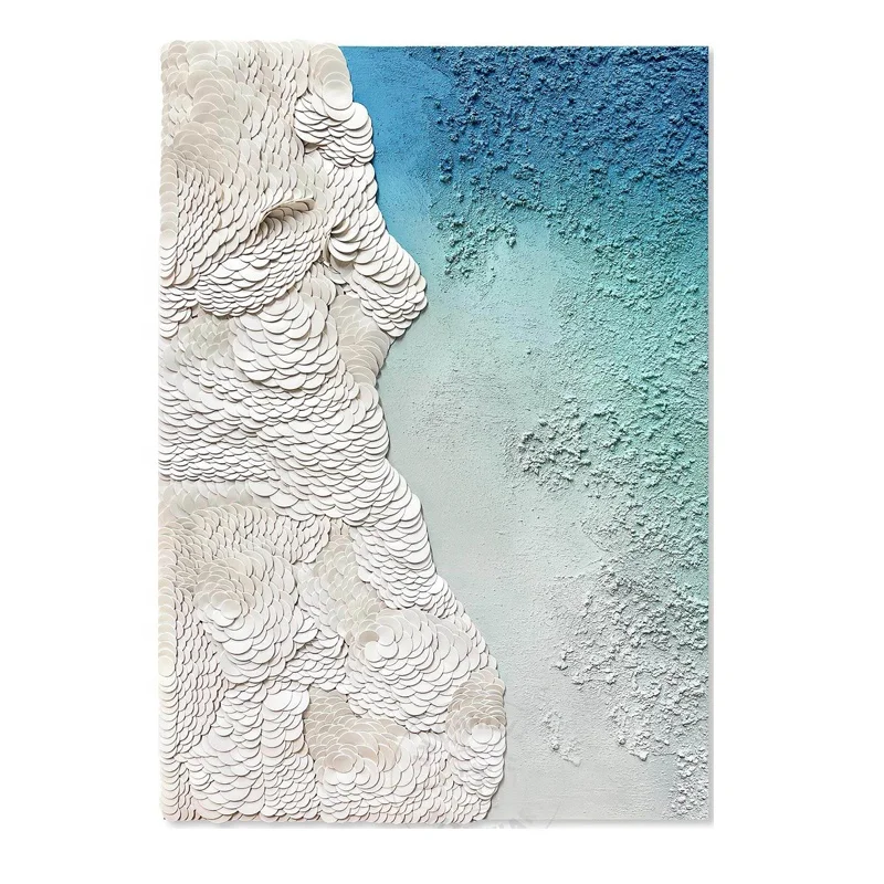 Customized100% Hand Painted Thick Paint Colorful Abstract handmade Painted Texture 3d wall art decor