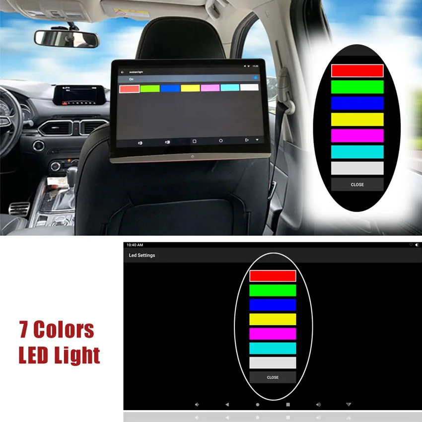 KANOR Android 9 0 2 + 16g 12 5 дюймов 1920*1080 подголовник автомобиля монитор экран