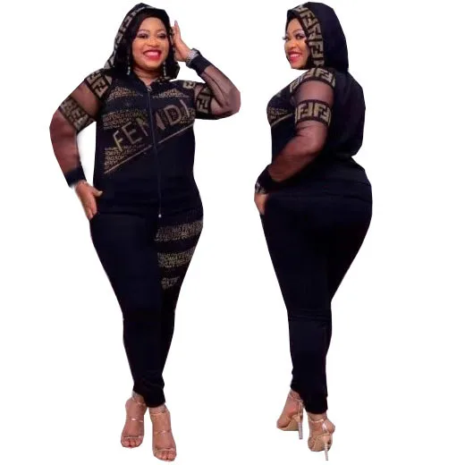 Комплект из 2 предметов, Женский Повседневный Спортивный костюм с длинным рукавом и капюшоном с буквенным принтом, Модный женский комплект из 2 предметов