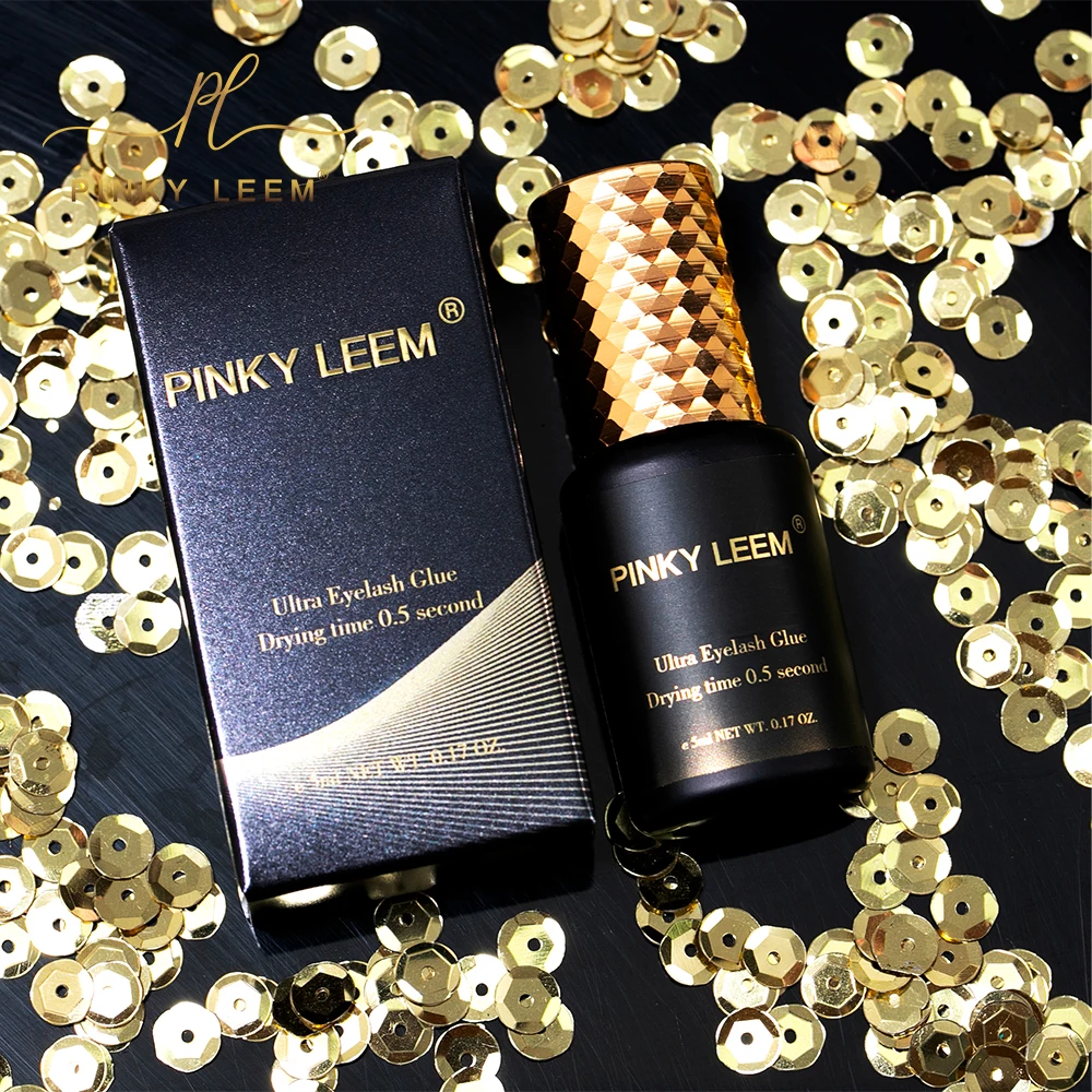 Pinky Leem water and oil proof lash adhesive humidity 45% 80% lash glue formaldehyde and cyanocrylate free low range lash glue