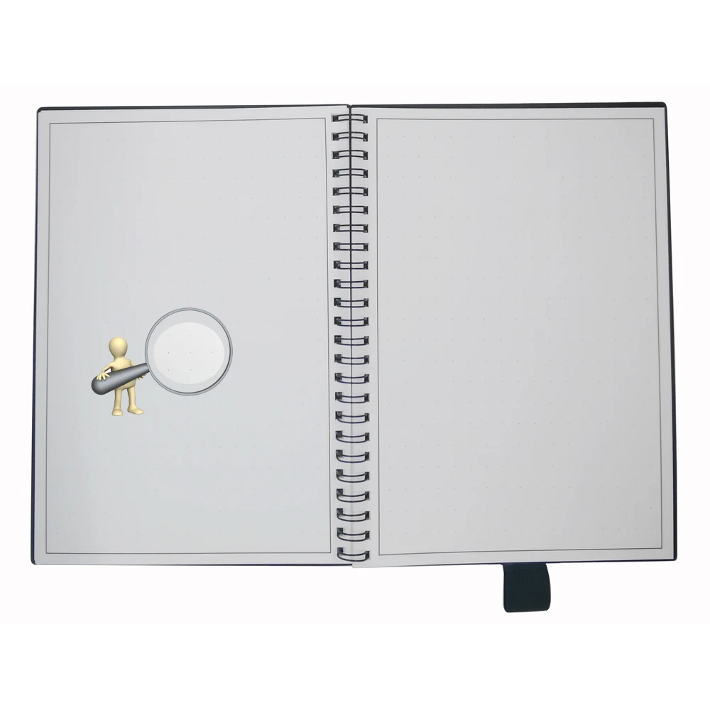 High Quality A5 Size PP Cover Reusable Smart Notebook Spiral Binding  Erasable Rocketbook Notebook with Cam Scanner