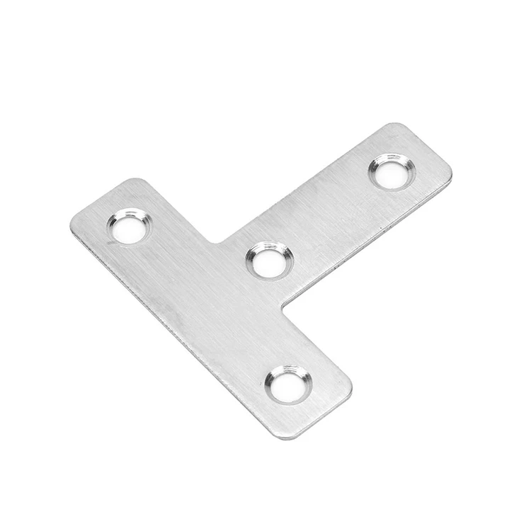 Custom Stamping T Shape Brackets Steel Aluminium Metal Slot Plate Base Post Wall Bracket