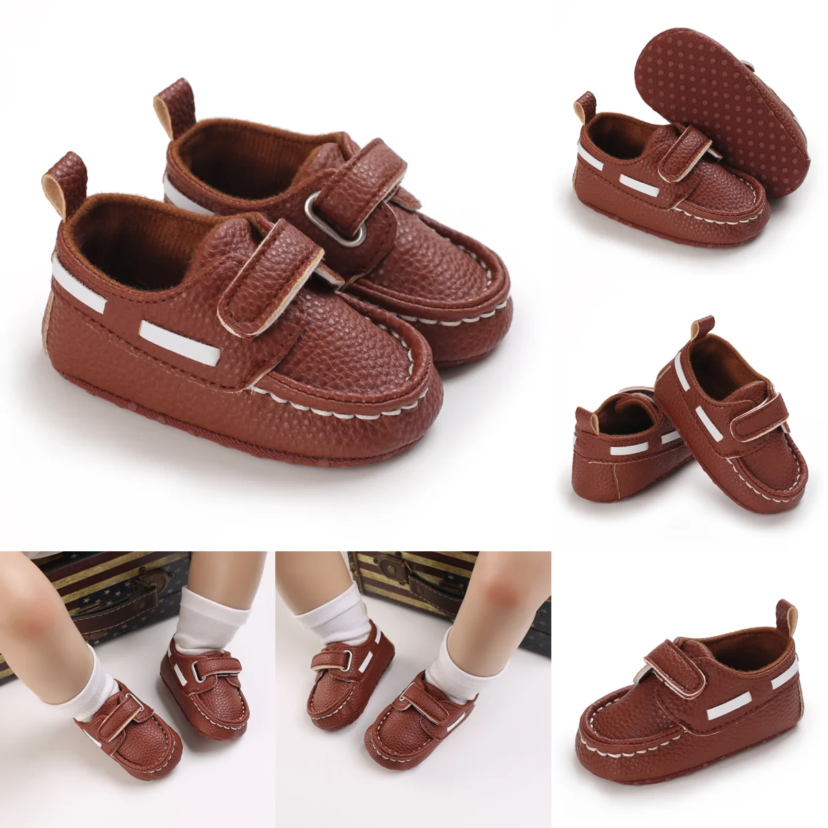 Valen Sina Newborn Fashion baby shoes for boys Mokasin baby Non-slip shoes Toddler shoes for infants