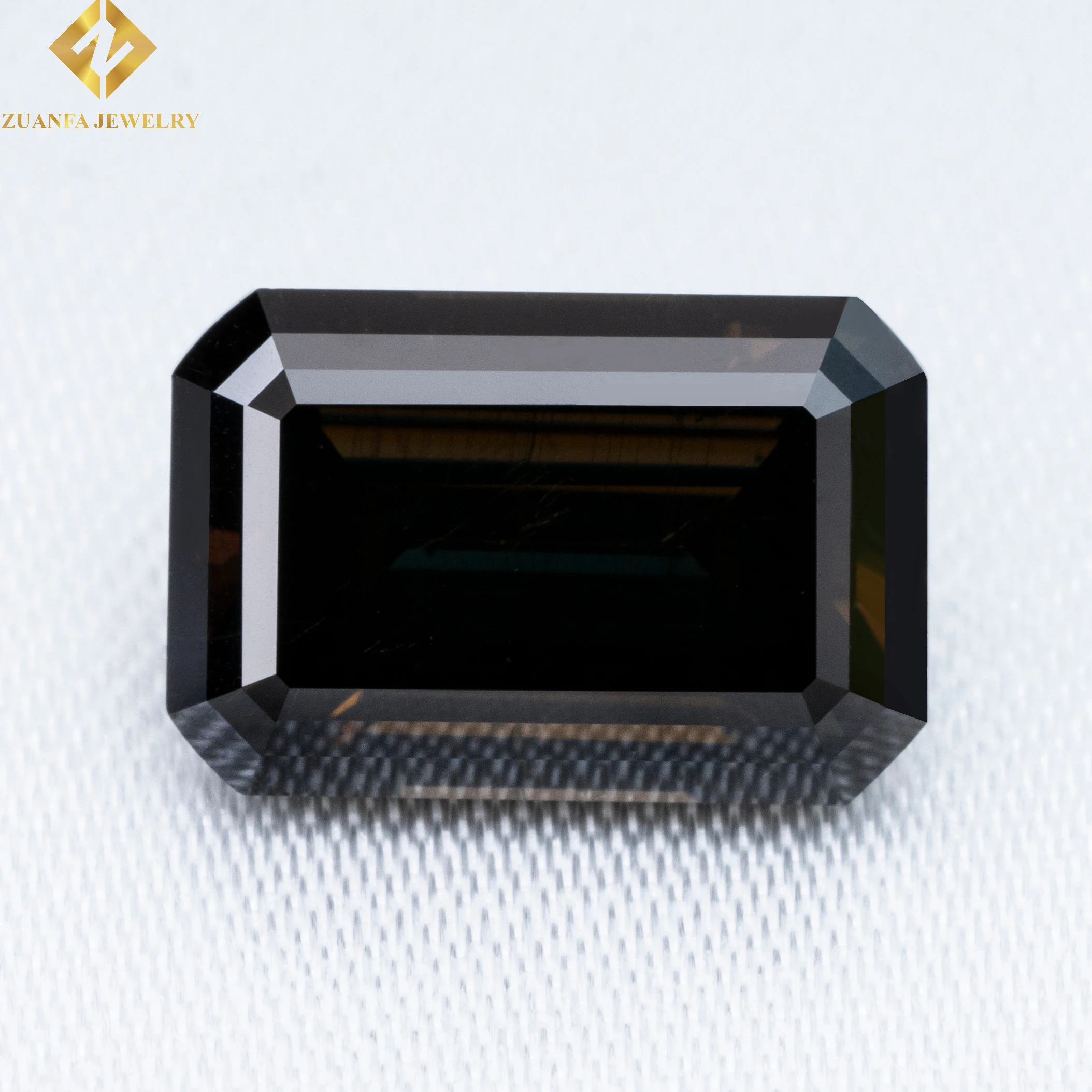 Sale competitive price moissanite black emerald cut moissanite loose