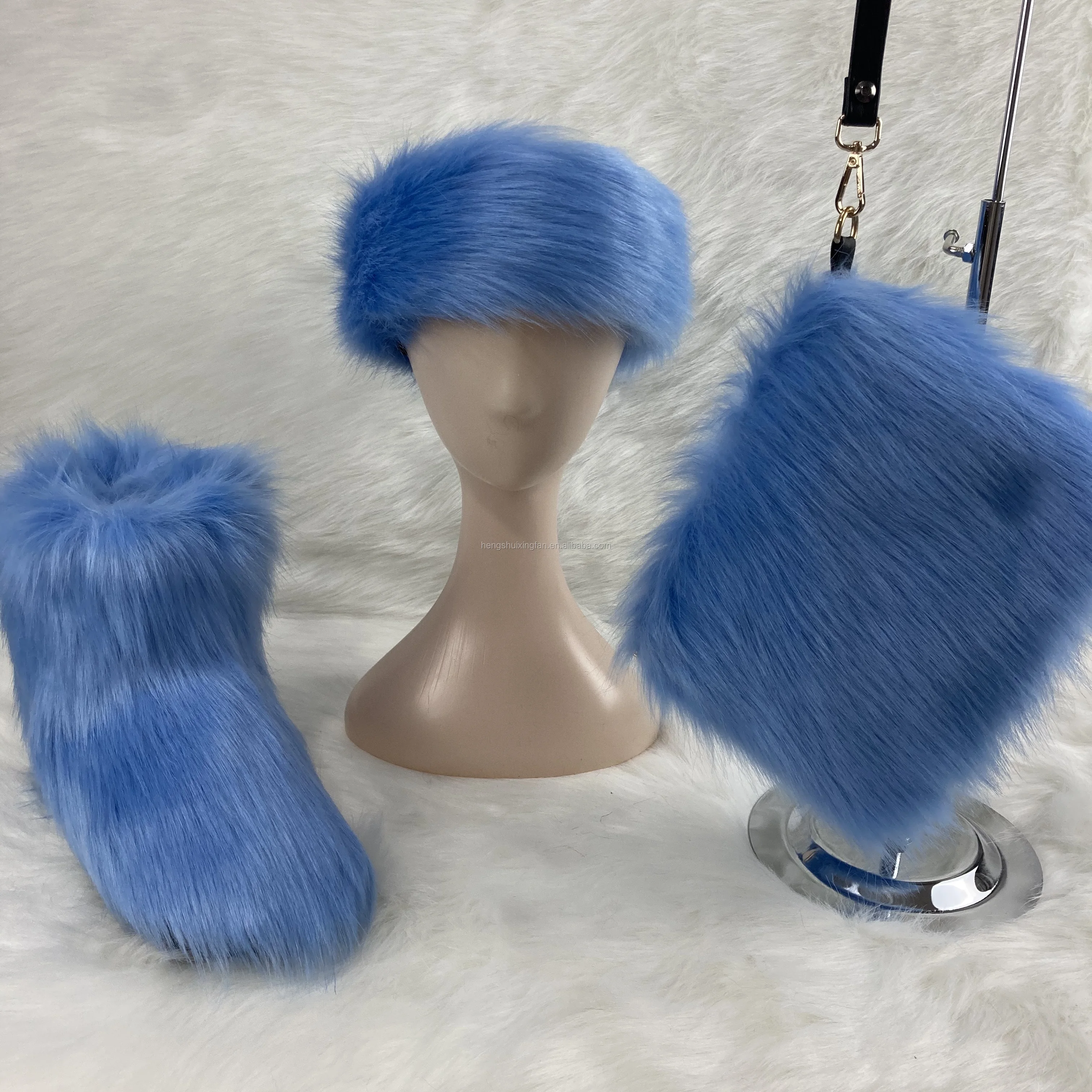 Оптовая цена, разноцветные ботинки из искусственного меха для детей с кошельком на голову