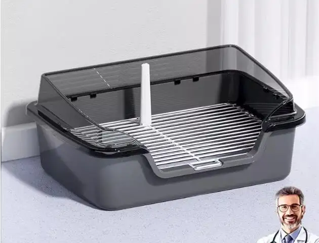 Dog Toilet Small Fence Anti Splash Iron Net Eating Pet Cat Litter Box