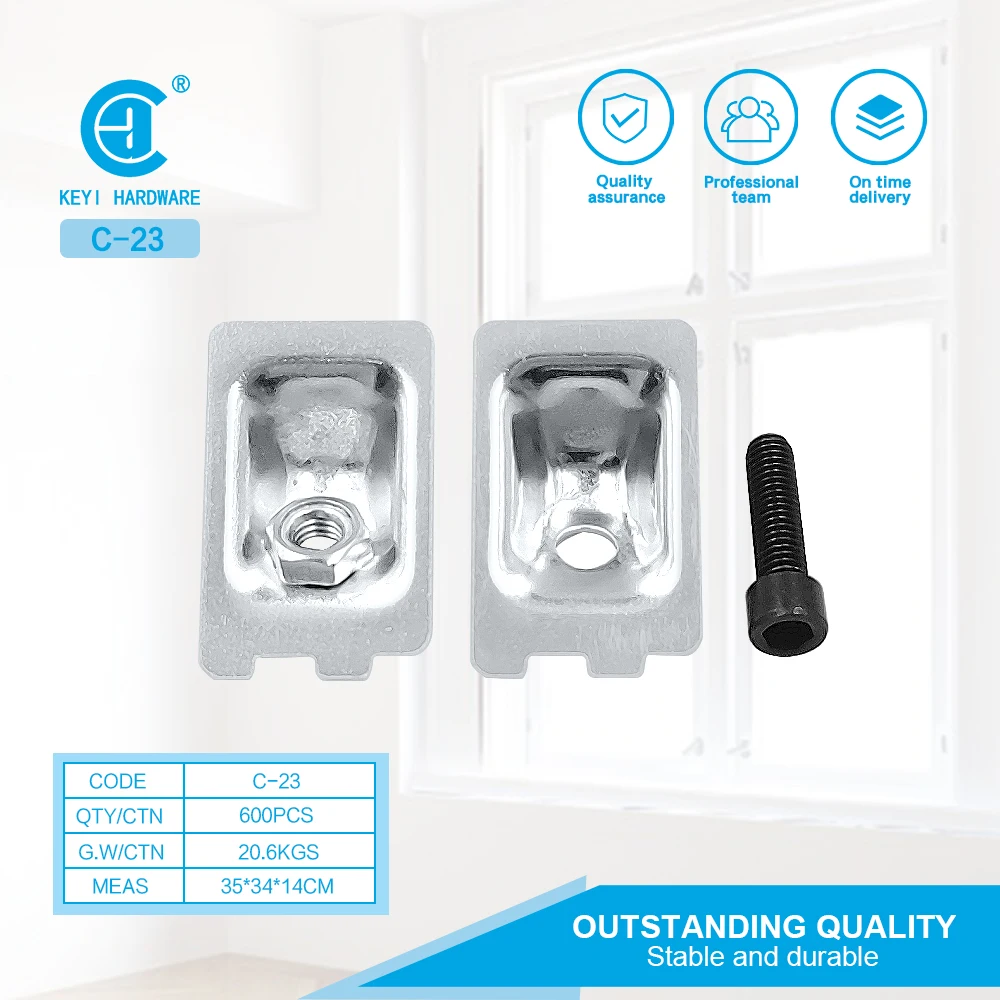 Iraq Market Door Window Accessories C23 Die-cast Aluminium Corner Joint Window Iron Corner Connector for Aluminium Profiles