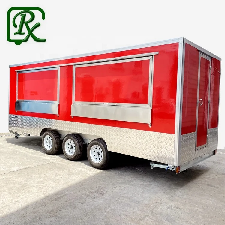 Street Container Restaurant Restaurant Equipment Food Truck Airstream Food Trailer Mobile Burger Food Truck Van Stainless Steel