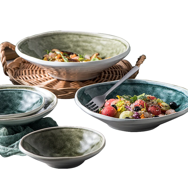 Nice design Ceramic dinnerware for restaurant wedding tapas bowls Porcelain Salad Cereal Bowl set