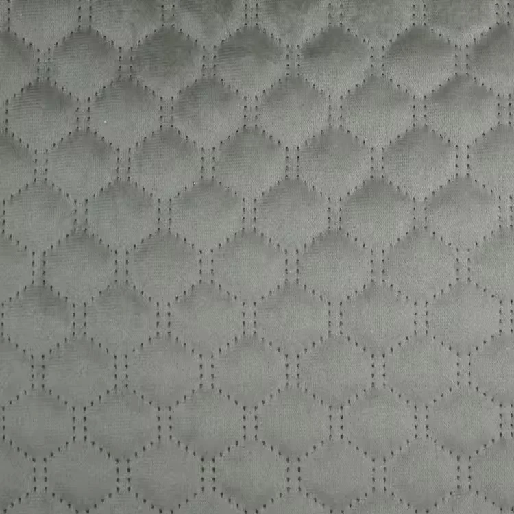 Turkish Design Classic Polyester Quilting Holland Knitted Fabric Ultrasonic Velvet for Sofa Mattress Cover