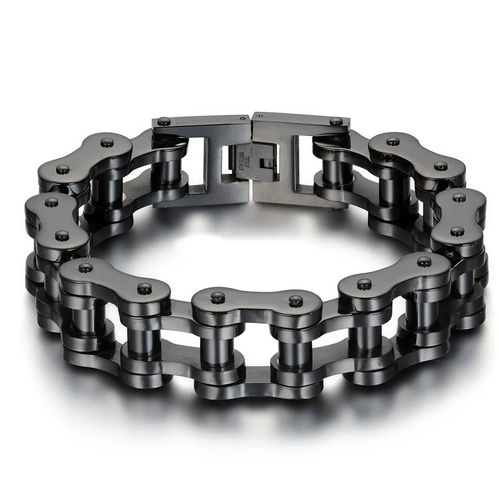 Factory Price Wholesale Stainless Steel Bracelet Chain Biker Jewelry For Men
