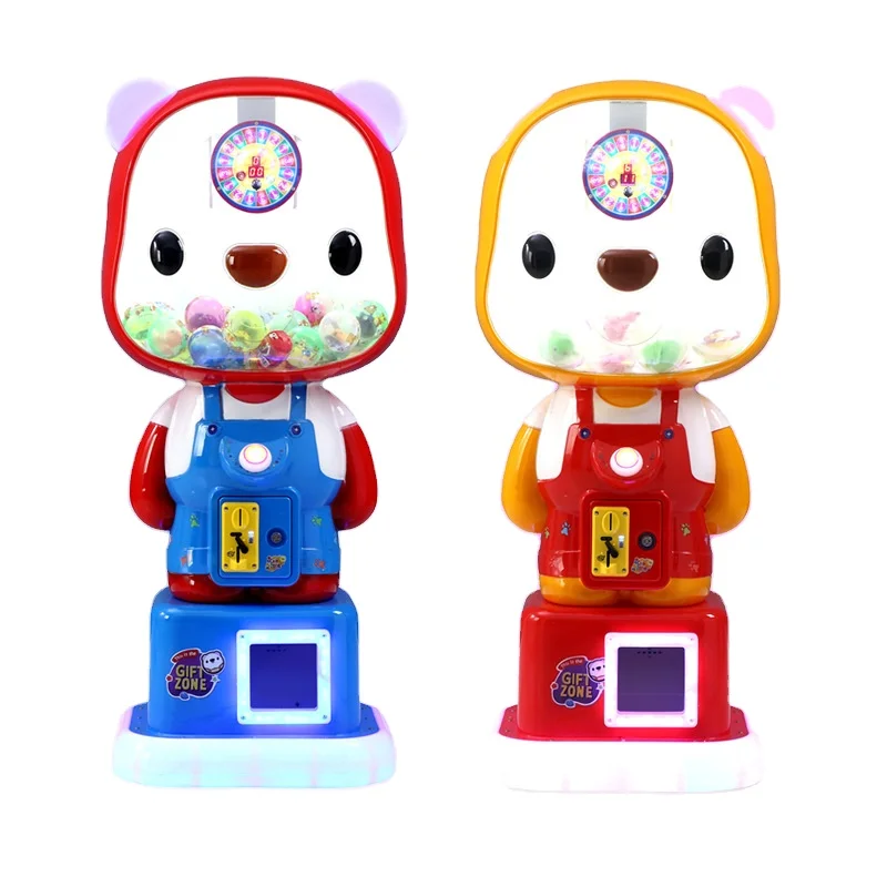 Professional Manufacture Capsule Toys Bouncy Ball Dispenser Gumball Candy Vending Machine For kids Bear Machine
