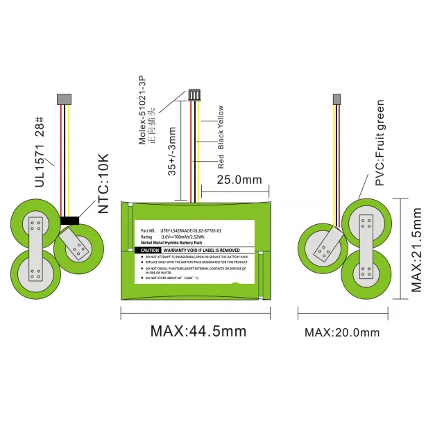 hot selling 3.6V AAA700mAh ni-mh rechargeable battery pack replacement battery for Symbol DS6878 DS6878-SR LS4278 LS4278-M