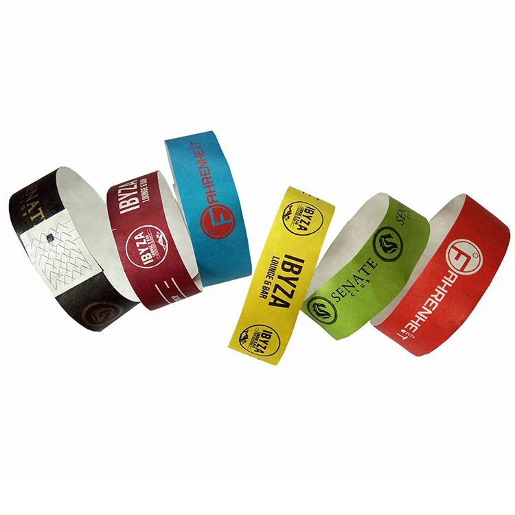 Custom 1000 PCS Waterproof Tyvek Paper Wristband Blank Hot Sale Hand Band Bracelet For Party