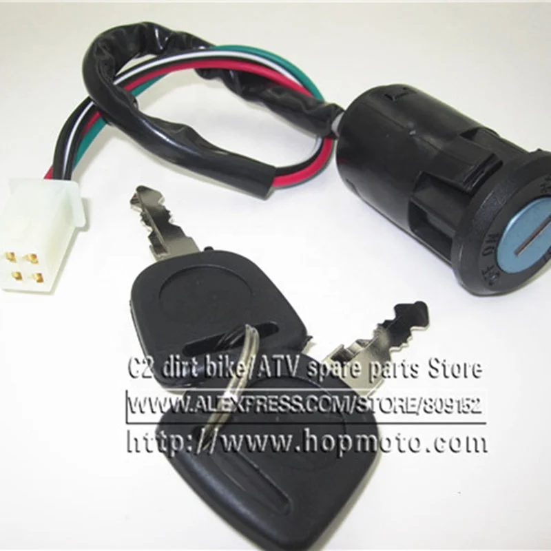 4 wires Ignition Switch Key lock for Universal Motorcycle Honda Yamaha Kawasaki Suzuki KTM or ATV dirt bike pit bike