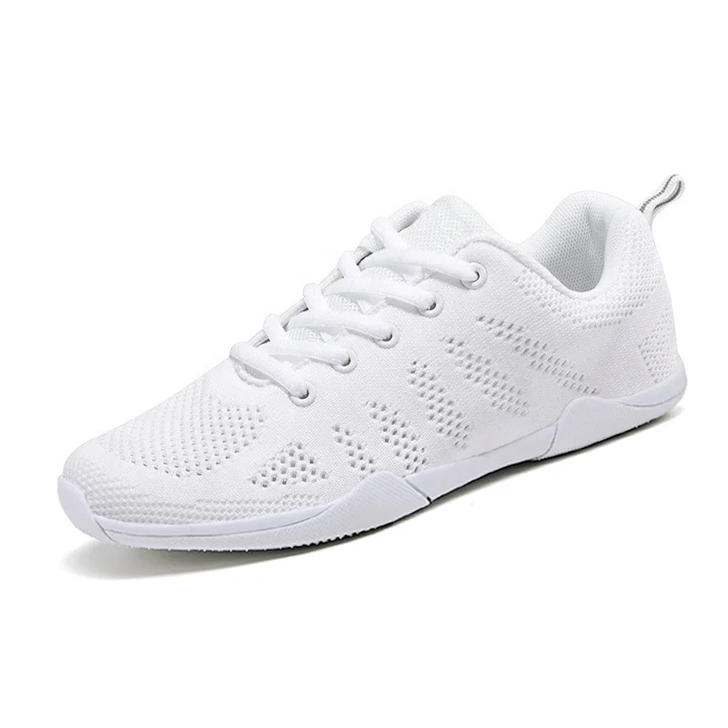 Wholesale Factory Handmade Knit Breathable Custom Competition Red Youth Cheer Uniforms Cheerleading Practice Wear Dance Shoes
