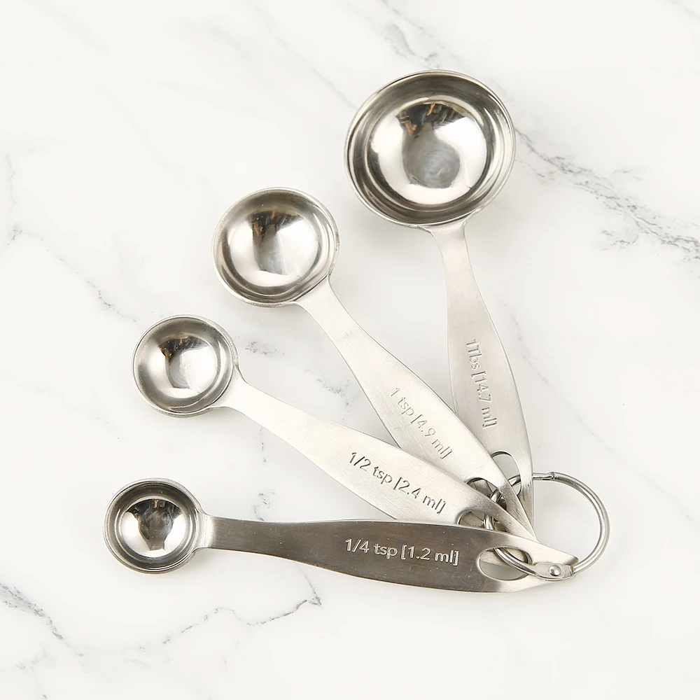 4 Pcs Stainless steel measuring spoon sets professional baking tools to help you become a baking master