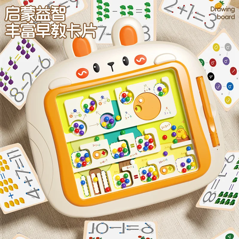 Magnetic Color and Number Maze Toys for 3+ Year Old Kids Magnet Maze Board Game Learning Educational Counting Matc Puzzle Toy