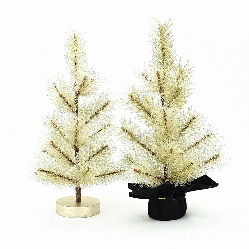 Сделано в Китае 16 дюймов Рождественская черная бархатная основа Рождественская елка искусственная