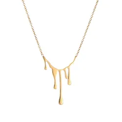 wholesale drop necklace 18k gold plated stainless steel necklaces