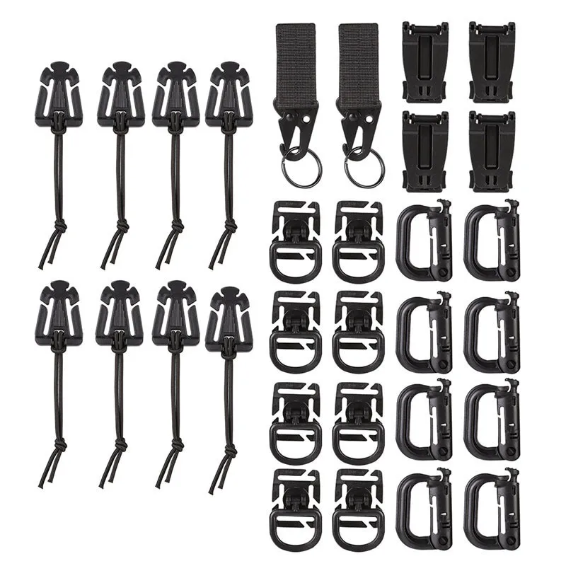 Тактические аксессуары, аксессуары для сумки Molle, тактический рюкзак, жилет, инструмент для управления, пряжка, тактические аксессуары, зажимы