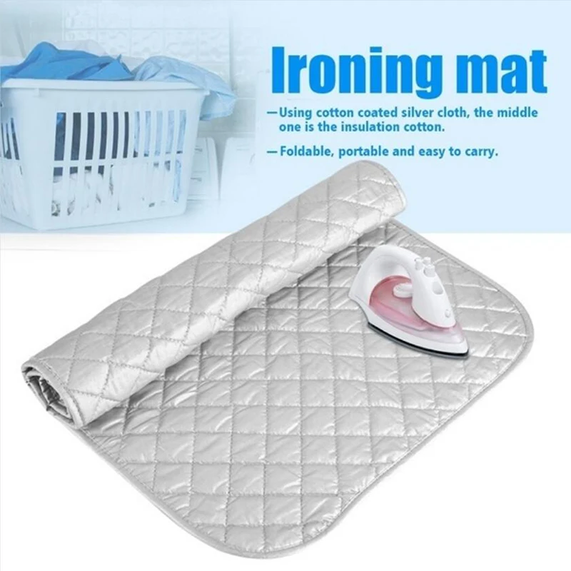 Portable Table Top Ironing Mat Laundry Pad Travel Clothes Protector Board Press Heat Blanket Iron Cover Clothes Protector