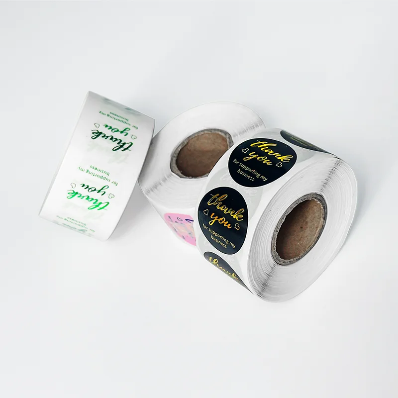 Custom Kraft Paper Heart-Shape Seal Labels for Packaging Permanent Adhesive Thank You Gift Sticker for Carton Use and Crafts