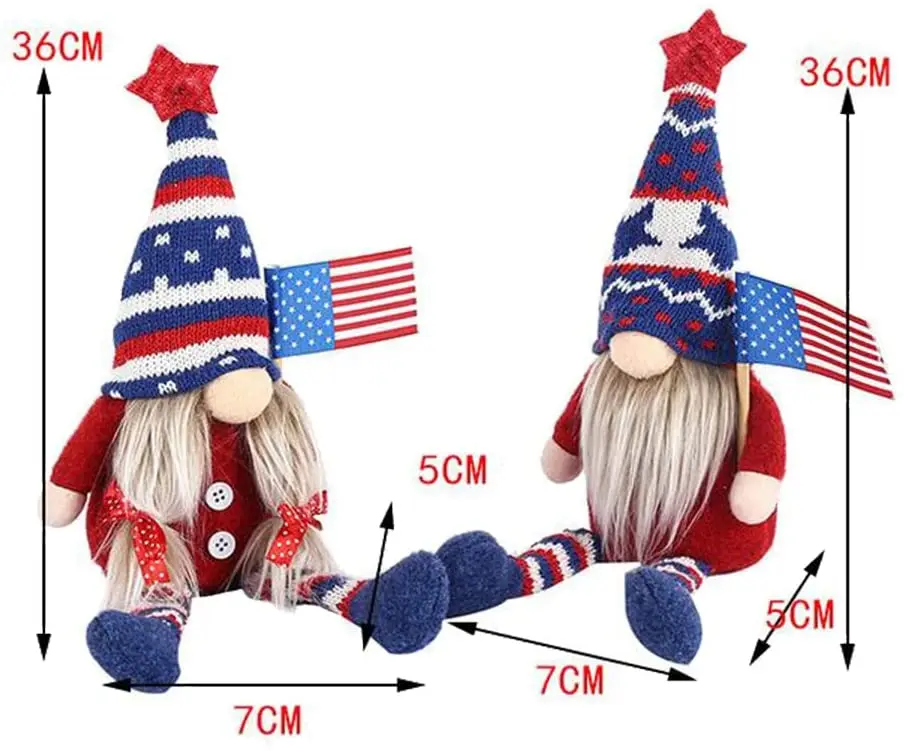 Independence Day party decorations creative Rudolph doll American flag faceless doll gift
