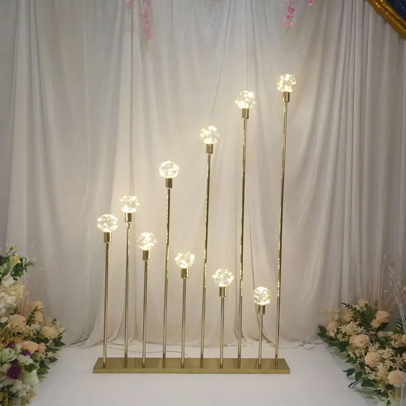 New wedding props golden star reed dragon ball decoration romantic bulb road lead stage background metal light