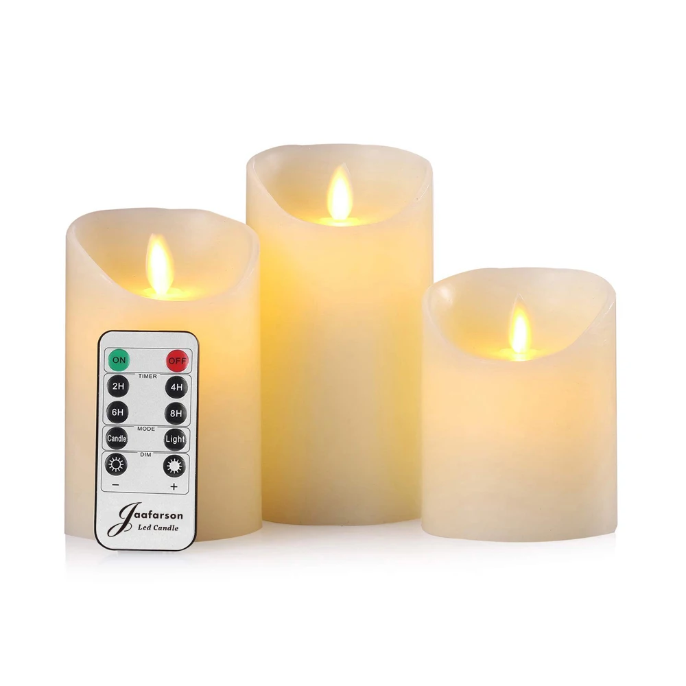 
Home Decoration Flickering Realistic Wick Led Electric Candle battery Operated Candles 