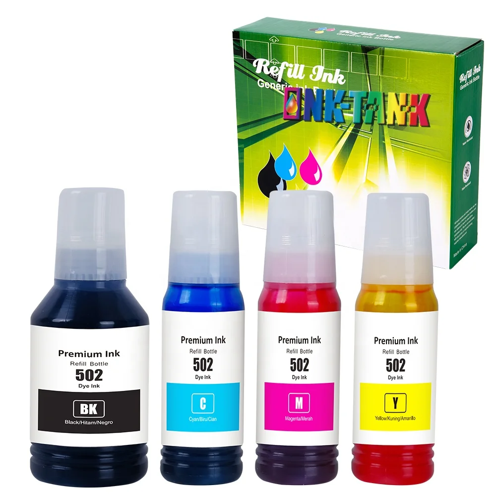 INK-TANK 502 T502 T5021 T5022 T5023 T5024 премиум цвета совместимый объем бутылки на водной основе пополнения чернил для Epson ET-2750 принтер